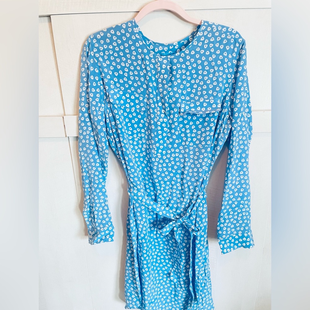 J.McLaughlin baby blue dress with belt